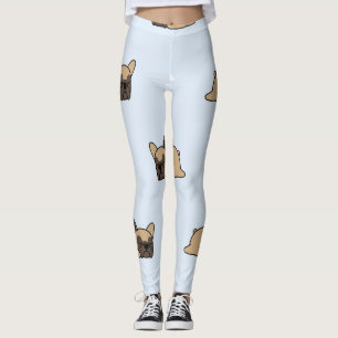 Leggings Chien de taureau français, mignon motif endormi.