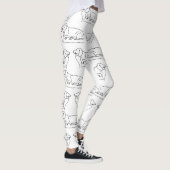 Leggings Chien de teckel de sommeil (Droite)