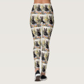 Leggings Chien de Terrier écossais avec oeufs de Pâques vac (Dos)