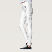 Leggings Chien endormi, dessin linéaire (Gauche)