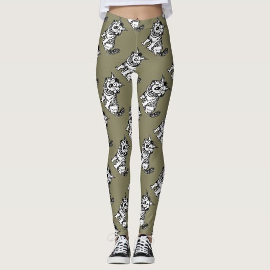 Leggings Chien fou (Devant)