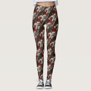 Leggings Chien Havanais Noël Festif