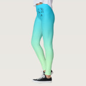 Leggings Chien + Le yoga d'Athleisure d'Aqua de pattes (Gauche)