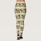 Leggings Chien Lhasa Apso avec vacances d'oeufs de Pâques (Dos)
