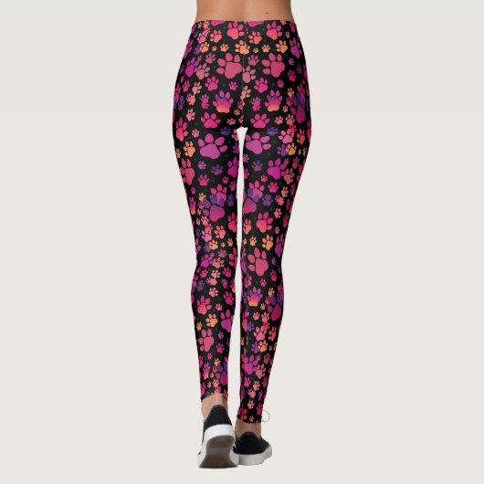 Leggings Chien Paw coloré (Dos)
