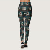 Leggings Chien pekingese pendant Noël de neige (Dos)