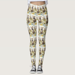 Leggings Chien Pitbull avec œufs de Pâques vacances
