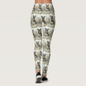 Leggings Chien Schnauzer avec oeufs de Pâques vacances (Dos)