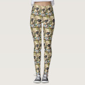 Leggings Chien Shih Tzu avec Oeufs de Pâques Fête (Devant)