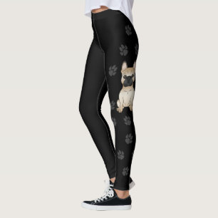 Leggings Chien-taureaux français / Chien et pattes de dessi