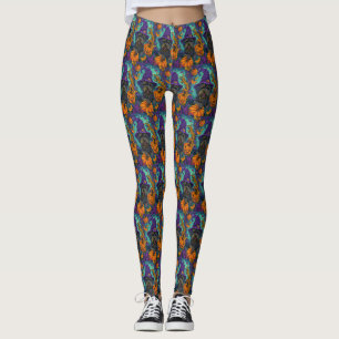 Leggings Chien Terrier Tibétain Effrayant Halloween Sorcièr
