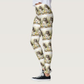 Leggings Chien tibétain de Terrier avec oeufs de Pâques vac (Gauche)
