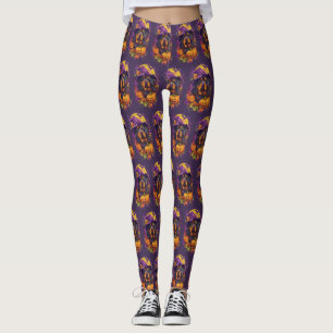 Leggings Chien tibétain mastiff effrayant Halloween Sorcièr