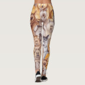 Leggings Chiens Aquarellés : Whimsical Seamless Fun (Dos)