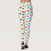Leggings Chiens colorés silhouettes (Dos)