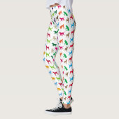 Leggings Chiens colorés silhouettes (Gauche)