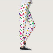 Leggings Chiens colorés silhouettes (Droite)