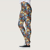 Leggings Chiens de Basenji Citrouille Halloween drôle (Gauche)