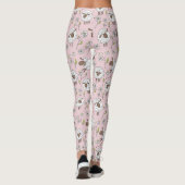 Leggings Chiens de comptage sur coton bonbon rose (Dos)