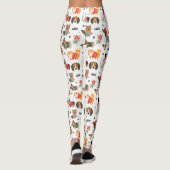 Leggings Chiens de fête dans le Motif de Sweaters de vacanc (Dos)