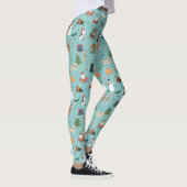 Leggings Chiens de Fêtes en Motif de pulls de Noël (Droite)