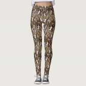 Leggings Chiens De Guinée Sur Peau De Serpent, (Devant)