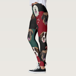 Leggings Chiens de montagne de Noël