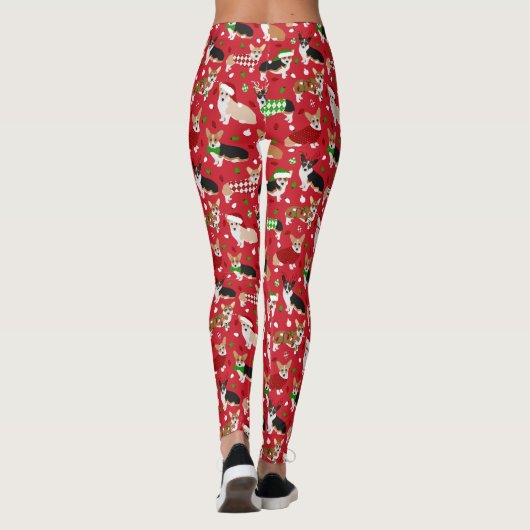 Leggings Chiens de Noël Corgi (Dos)