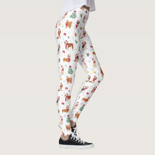 Leggings Chiens de Noël en accessoires de vacances (Droite)