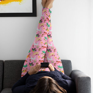 Leggings Chiens de Noël en Motif de vêtements de vacances