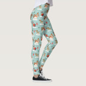 Leggings Chiens de Noël en Motif d'Écharpes douillettes (Droite)