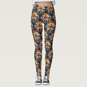 Leggings Chiens de Papillon Citrouille Halloween Funny