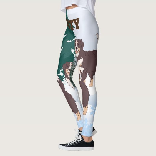 Leggings Chiens Husky Sibérie Brown de l'Alaska arctique (Gauche)