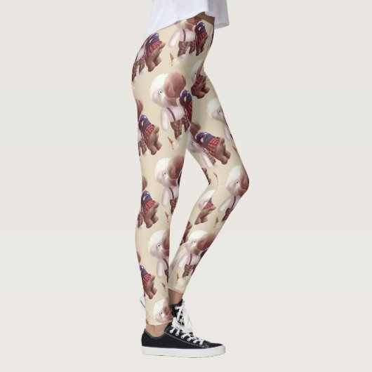 Leggings Chiens mignons Accrochage (Droite)