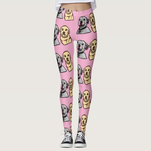 Leggings Chiens Mignons Mèmes (Devant)