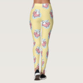Leggings Chiens volants chinois Nouvel An Zodiac jaune fill (Dos)