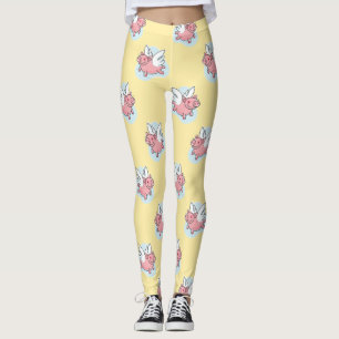 Leggings Chiens volants chinois Nouvel An Zodiac jaune fill