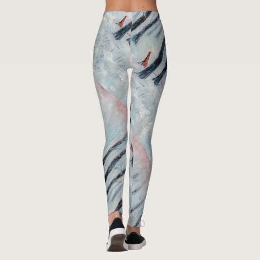 Leggings Chiffre semblable à un chapiteau rouge dans une fo (Dos)