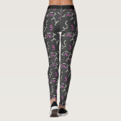 Leggings Chiffres et alphabets du chaos Abstrait (Dos)