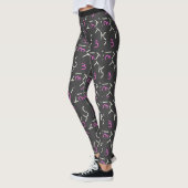 Leggings Chiffres et alphabets du chaos Abstrait (Gauche)