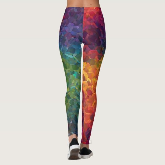 Leggings Chiffres mignonnes Hipster Big Bang Rainbow Design (Dos)