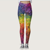 Leggings Chiffres mignonnes Hipster Big Bang Rainbow Design (Devant)