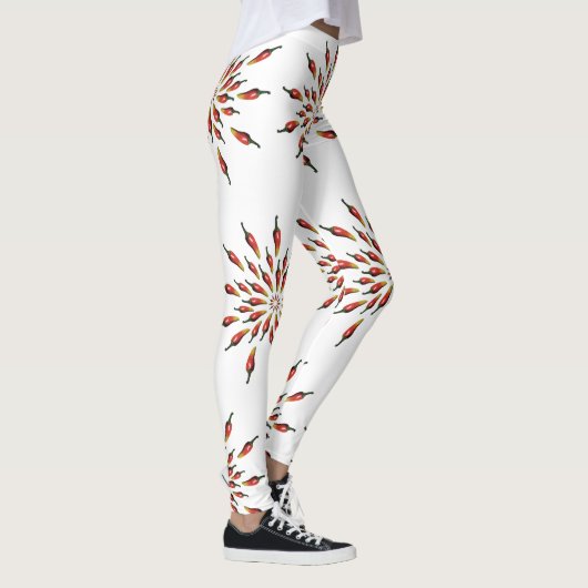 Leggings Chili Peppers Mandala Botanique Custom (Droite)