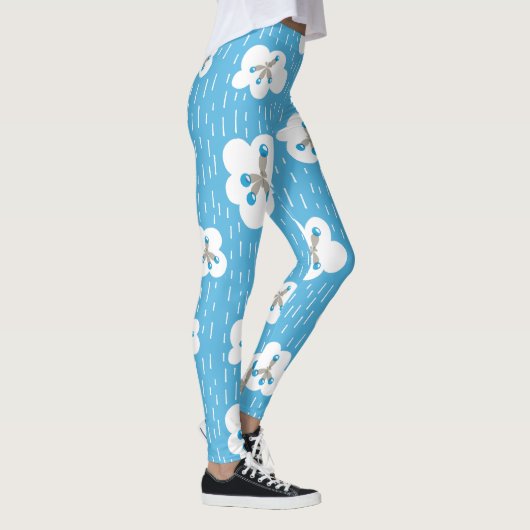 Leggings Chimie organique Molecules Geek de la science bleu (Droite)
