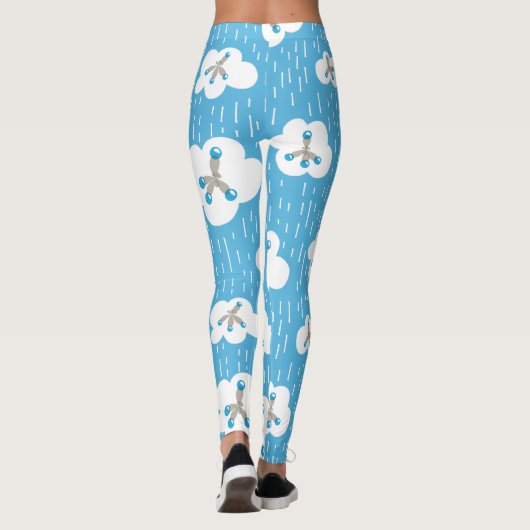Leggings Chimie organique Molecules Geek de la science bleu (Dos)
