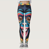 Leggings Chimpanzé fou mignon (Devant)