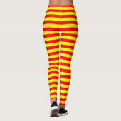 Leggings china kyrgyzstan spain flag stripes red yellow pat (Dos)