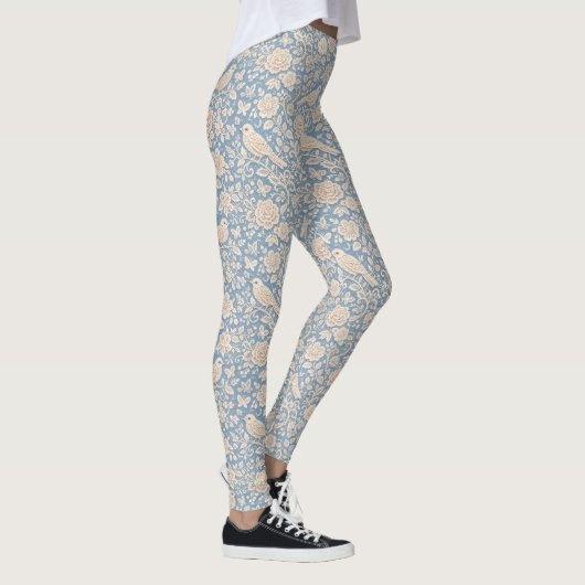 Leggings Chinoiserie Bird and Flower Seamless Pattern (Droite)