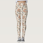 Leggings Chinoiserie Harmonie des oiseaux et des papillons (Devant)
