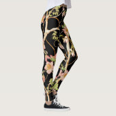Leggings Chinoiserie moderne stylisée Floral Birds Lime Ros (Droite)